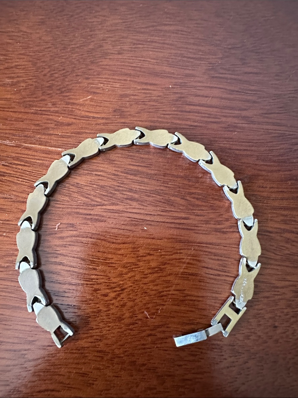Polished Silver Link Bracelet for Women - Classic Silver Finish - Picture 6 of 8